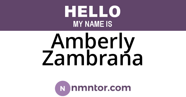 Amberly Zambrana