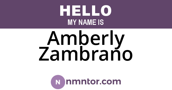 Amberly Zambrano