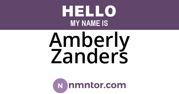 Amberly Zanders
