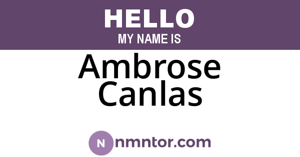 Ambrose Canlas