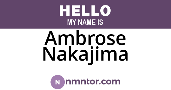 Ambrose Nakajima