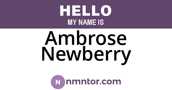 Ambrose Newberry