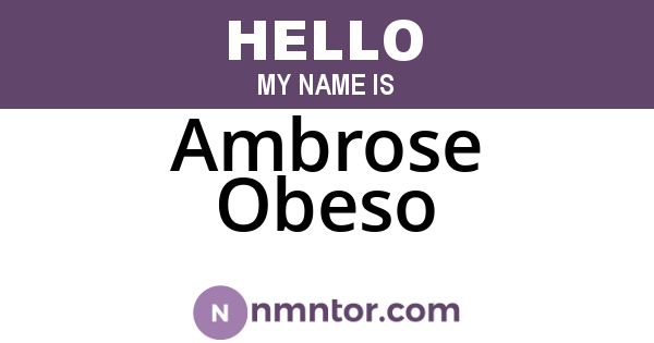 Ambrose Obeso
