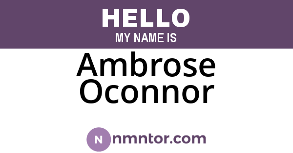 Ambrose Oconnor