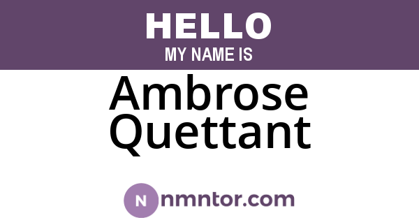 Ambrose Quettant