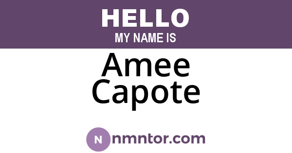 Amee Capote