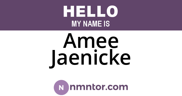 Amee Jaenicke
