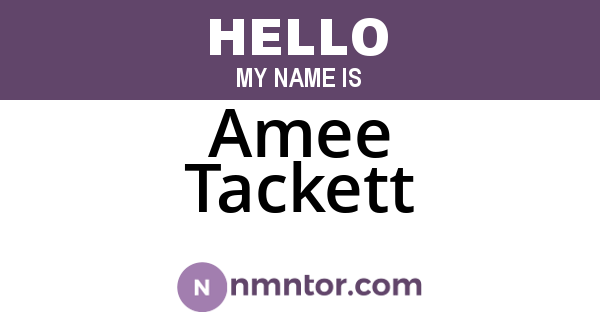 Amee Tackett