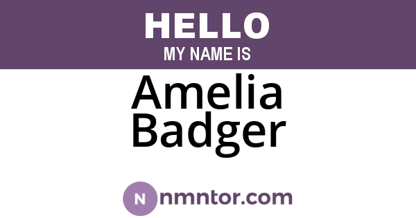 Amelia Badger
