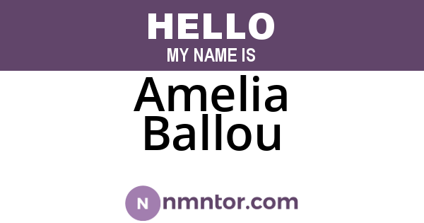 Amelia Ballou