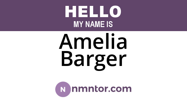 Amelia Barger