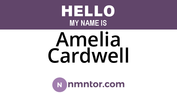 Amelia Cardwell