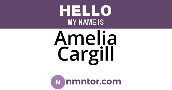 Amelia Cargill