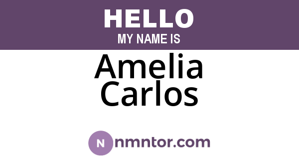 Amelia Carlos