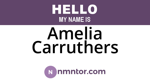 Amelia Carruthers