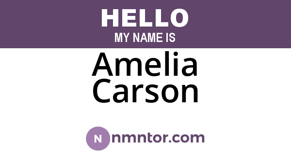 Amelia Carson