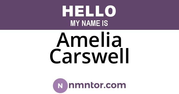 Amelia Carswell