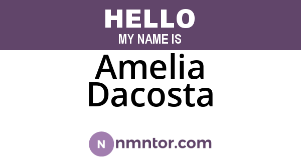 Amelia Dacosta