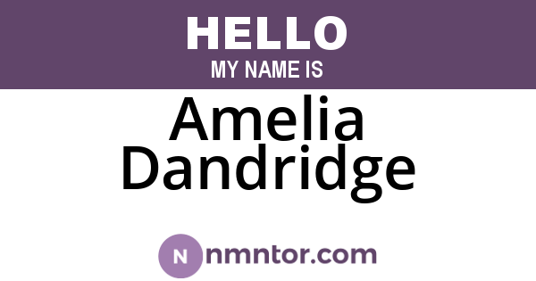 Amelia Dandridge
