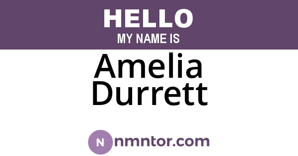 Amelia Durrett