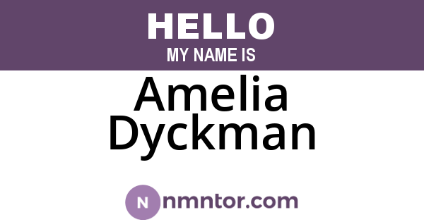 Amelia Dyckman