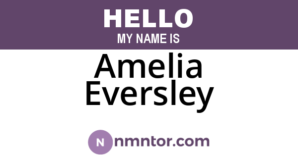Amelia Eversley