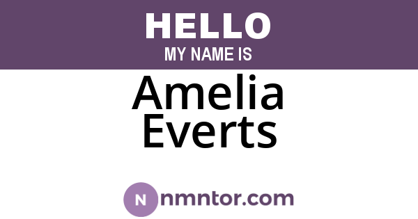 Amelia Everts