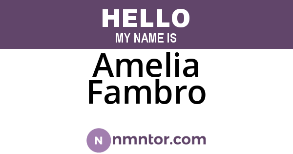 Amelia Fambro