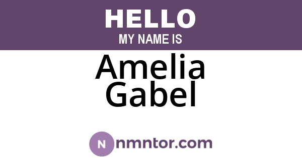 Amelia Gabel