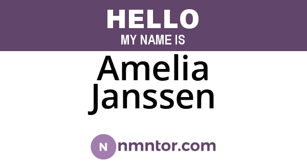Amelia Janssen