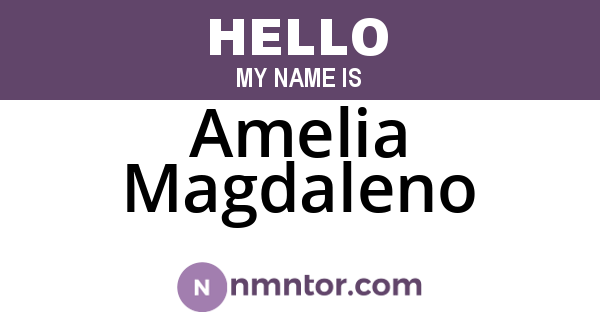 Amelia Magdaleno