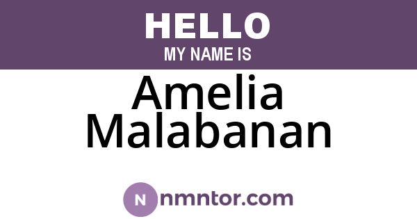 Amelia Malabanan