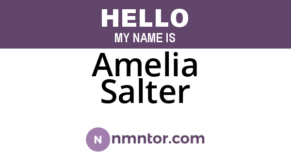 Amelia Salter