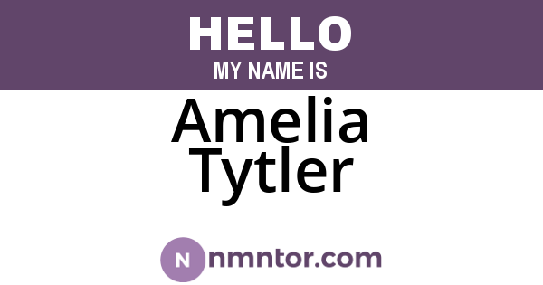 Amelia Tytler