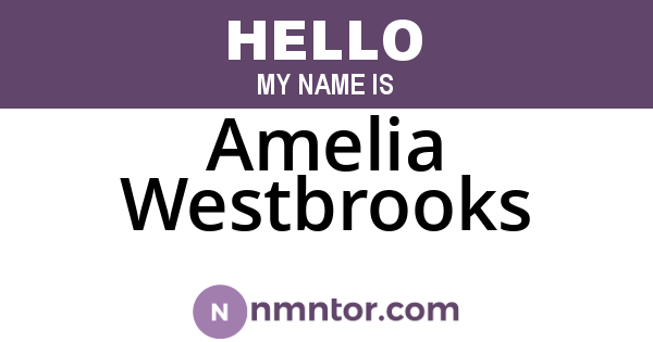 Amelia Westbrooks