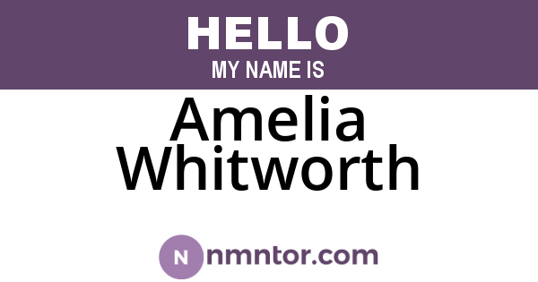 Amelia Whitworth