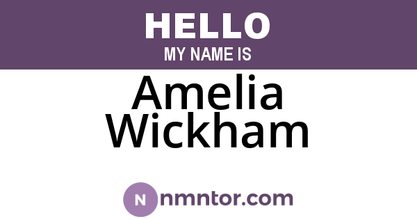 Amelia Wickham