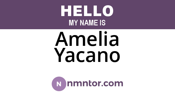 Amelia Yacano