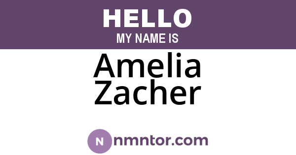 Amelia Zacher