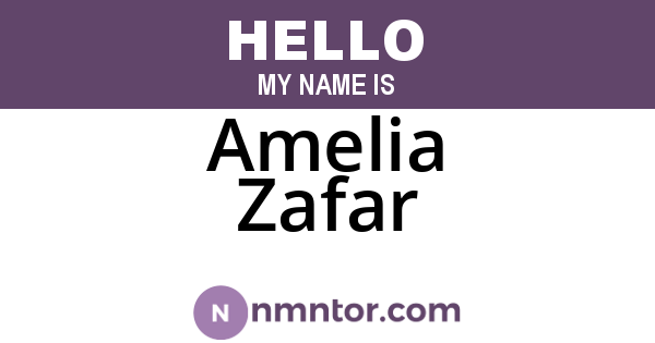 Amelia Zafar