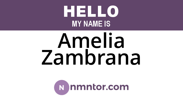 Amelia Zambrana