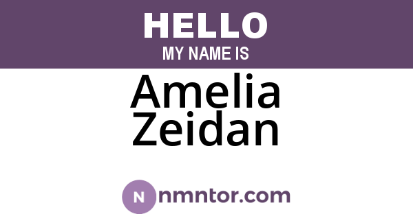 Amelia Zeidan