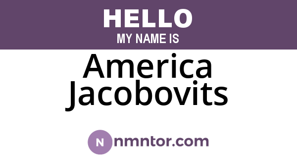 America Jacobovits