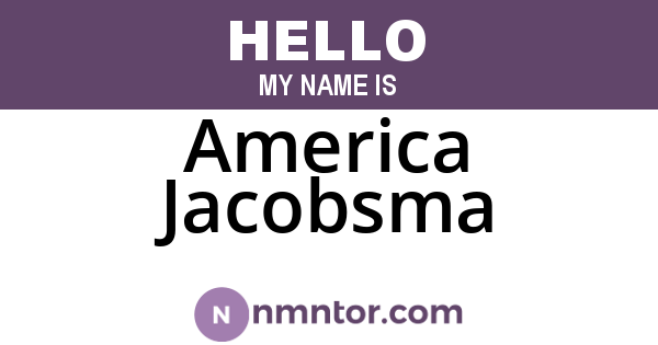 America Jacobsma