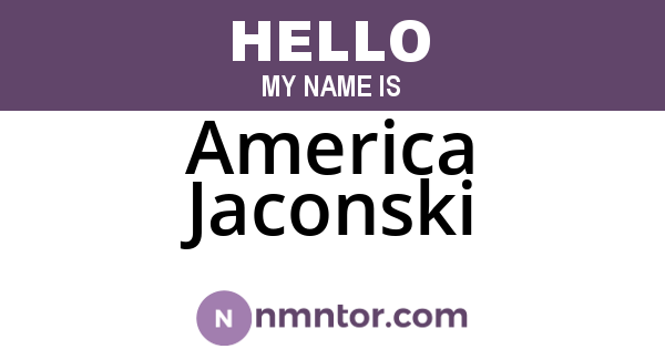 America Jaconski