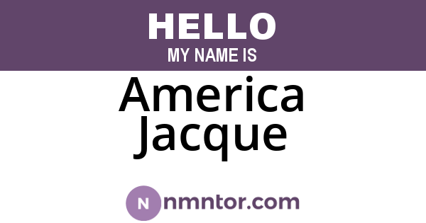 America Jacque
