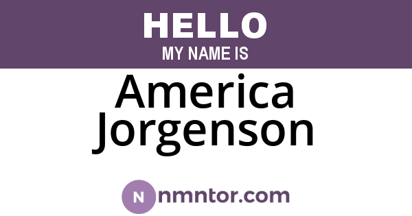 America Jorgenson
