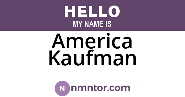 America Kaufman