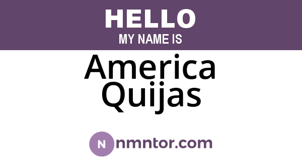 America Quijas