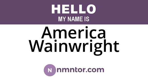 America Wainwright